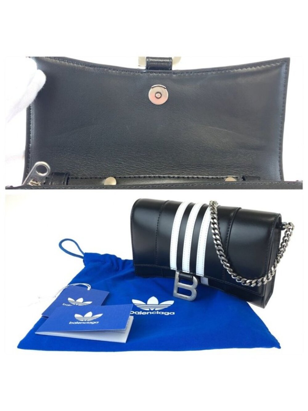 Balenciaga Adidas Collaboration Hourglass Leather Shoulder Bag - Picture 8 of 9